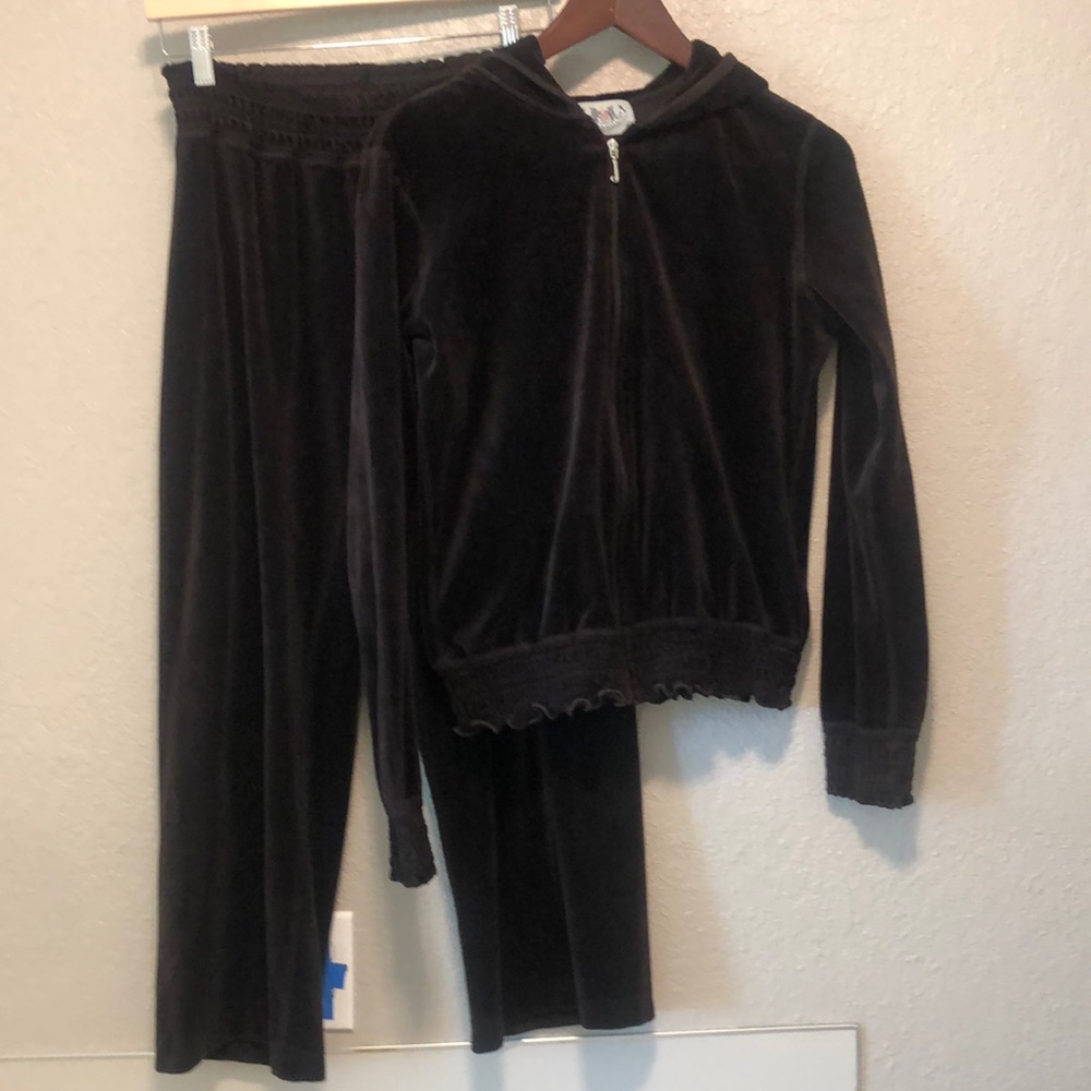 Y2K Juicy Couture Tracksuit, Dark Brown Velour